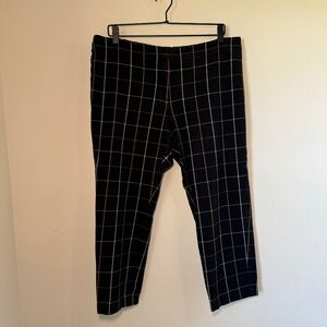 J. Jill Pants Women's Size 16 Black Striped Office Premium Stretch Office